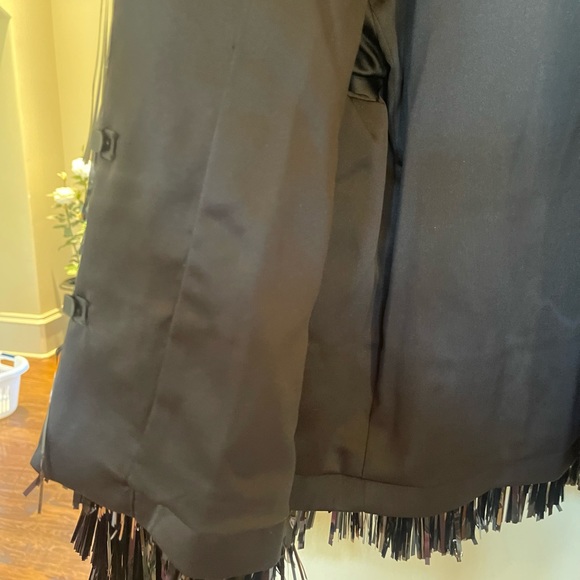 Alice and Olivia black fringe jacket. - Picture 3 of 7